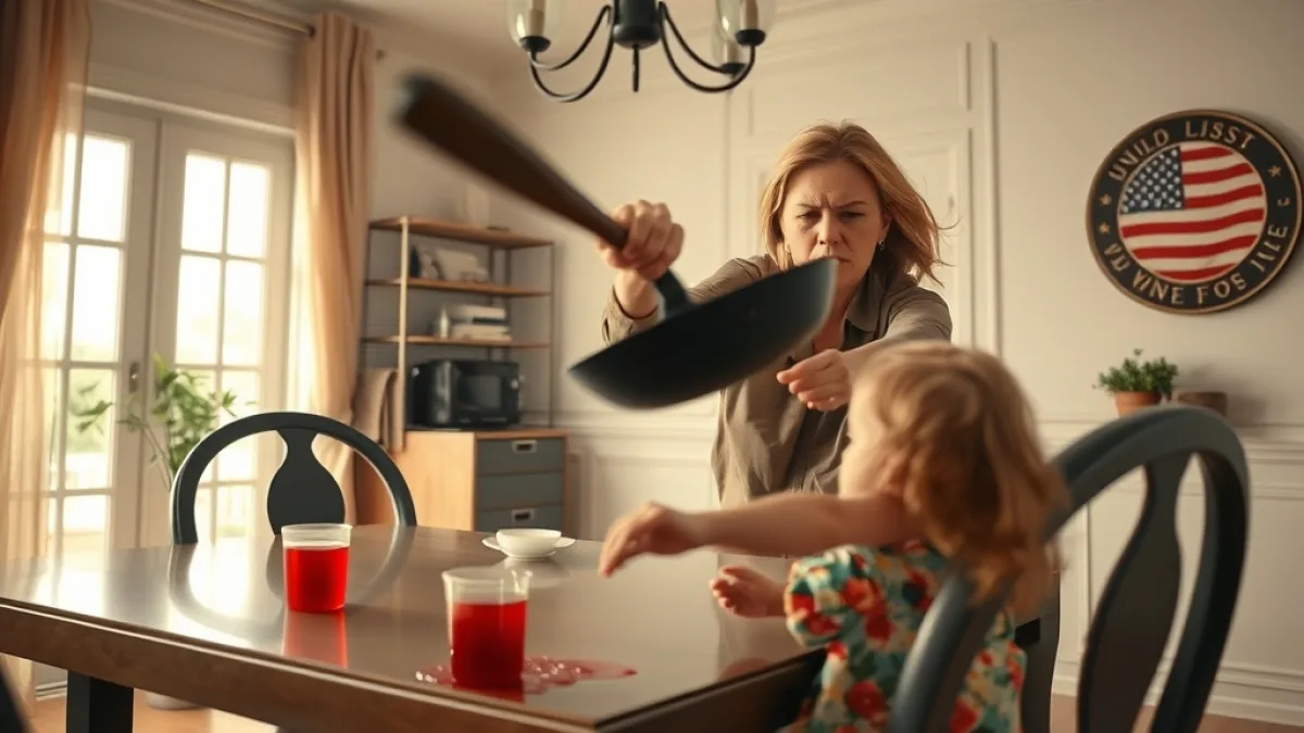 She Hit A Four Year Old Girl At The Dinner Table